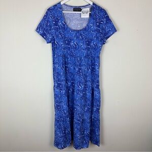 NWT Duffield Lane Frankie Dress in Blue Marble